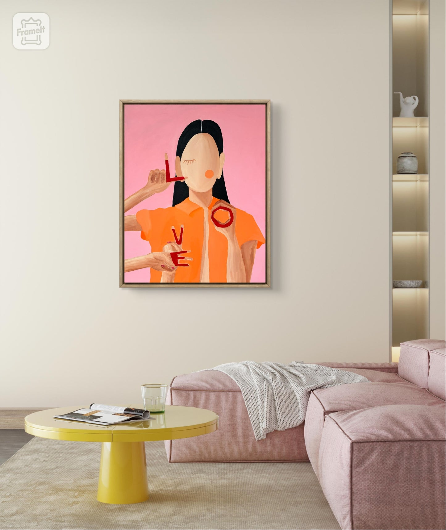 Leinwandprint „Love more“