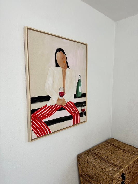 SOLD„Wine is always a good answer“ Original