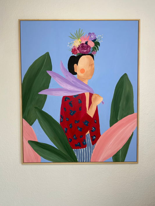 SOLD„Blossom girl“ Original gerahmt