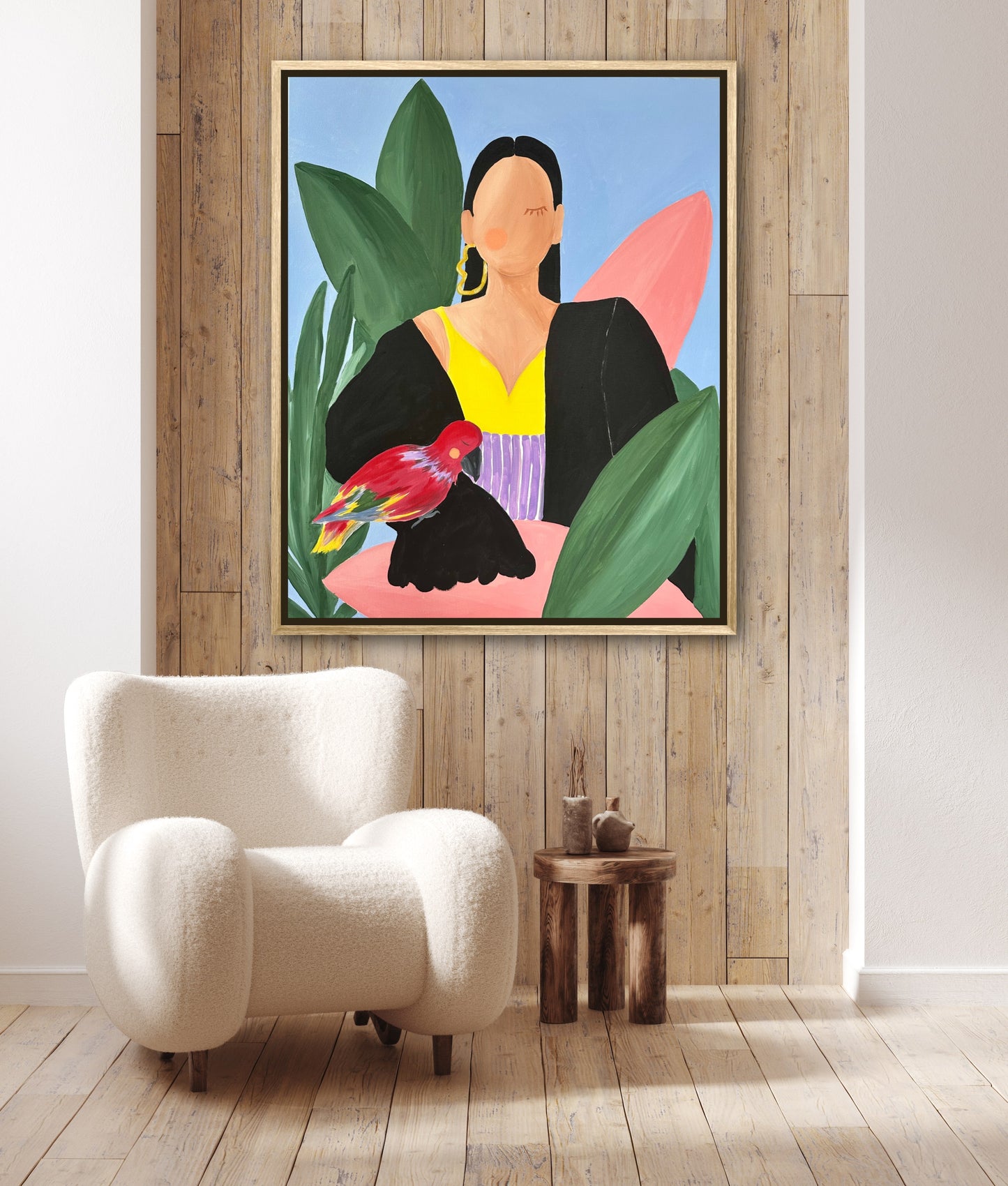 SOLD „Free as a bird“ Original gerahmt