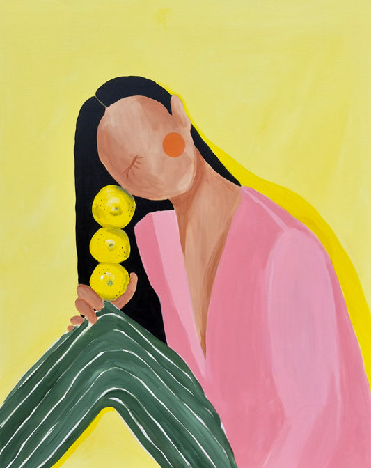 SOLD„When life gives you lemons… don‘t fall asleep on it“Original gerahmt