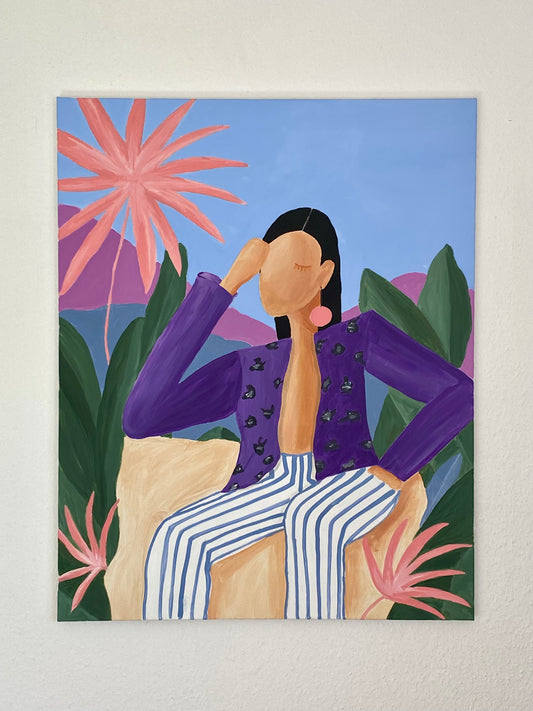 SOLD "Chillin' in the sun" original