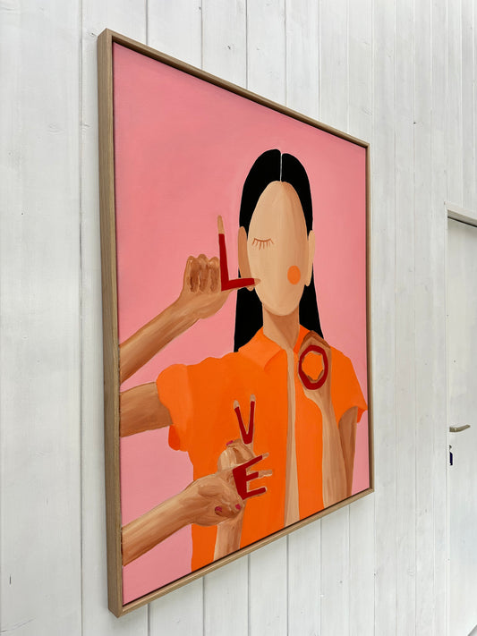 Leinwandprint „Love more“