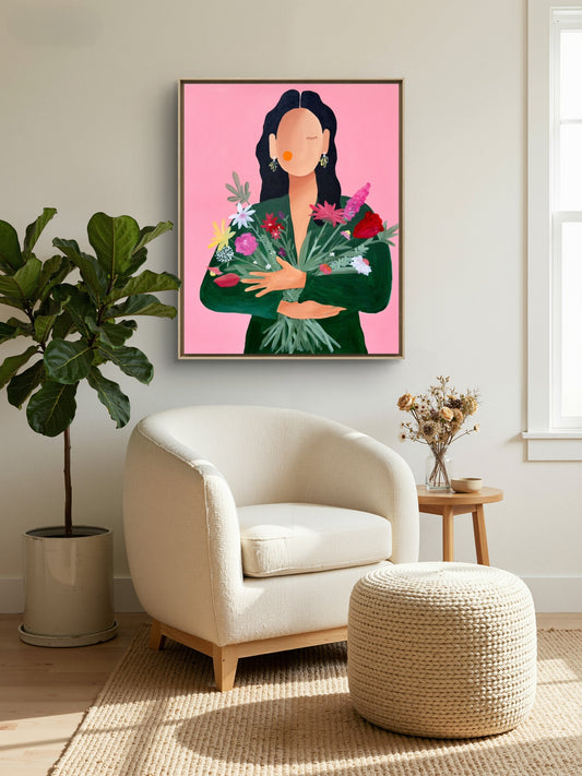 „Let yourself bloom“ Leinwandprint