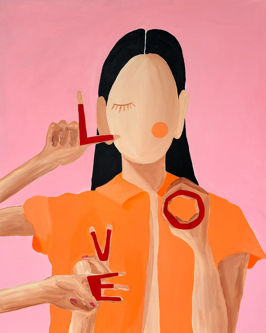 Leinwandprint „Love more“