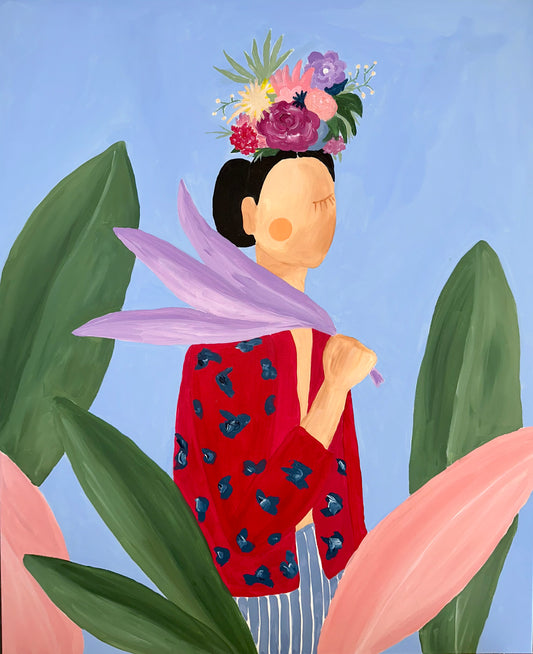 SOLD„Blossom girl“ Original gerahmt